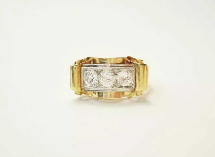 Antieke en Vintage Ringen - 18 karaat 50er jaren ring