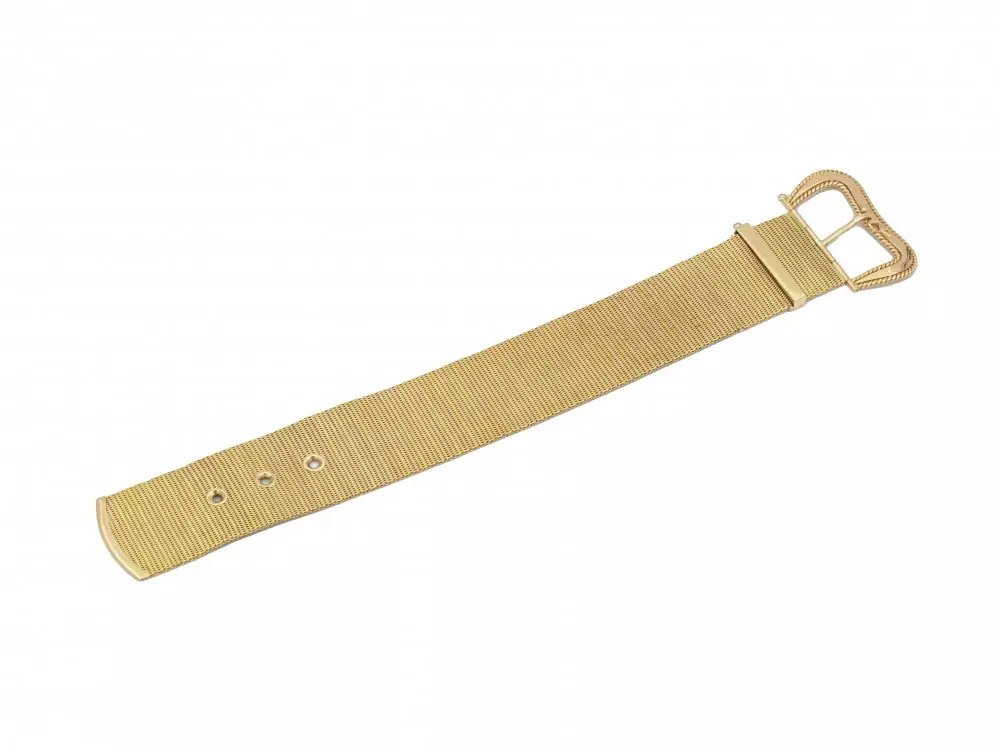 Antieke en Vintage Kettingen en Armbanden - 18 karaat gouden gesp armband Brevettato