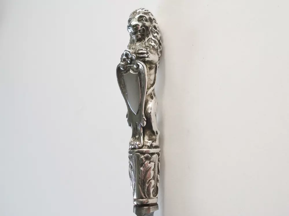 Zilver bestek - 19e eeuws antiek zilveren mes