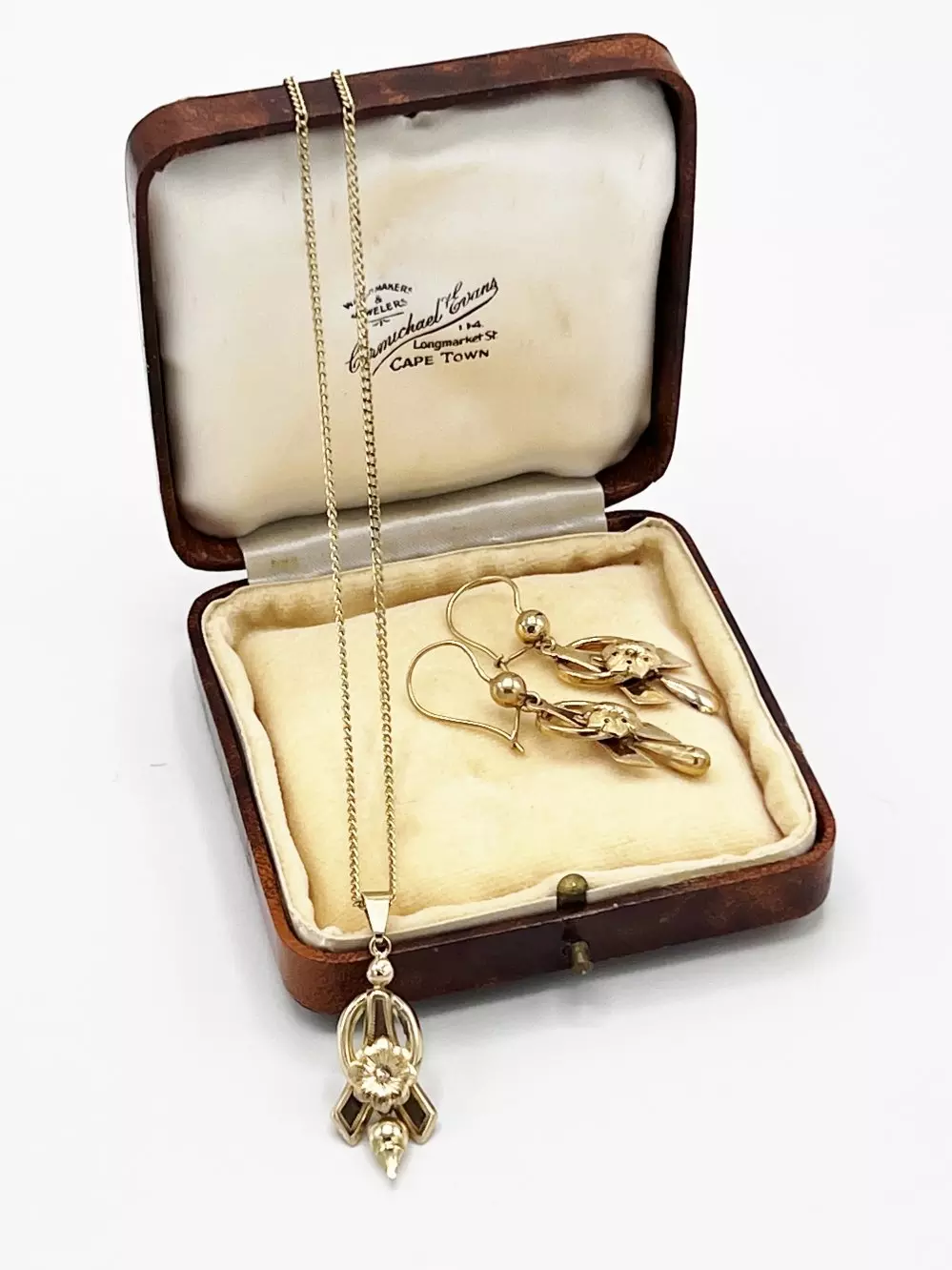Antieke en Vintage Oorbellen - 19e eeuws set oorbellen hanger