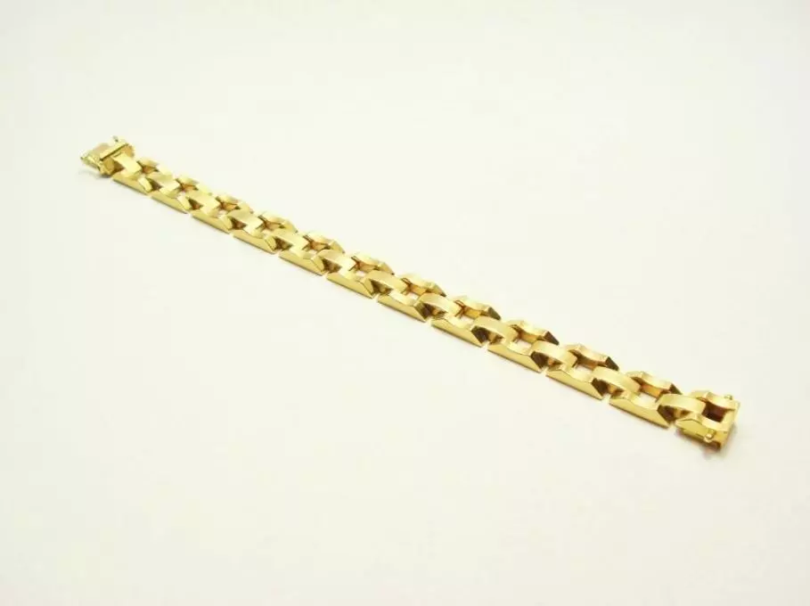 Antieke en Vintage Kettingen en Armbanden - 50er jaren armband geelgoud