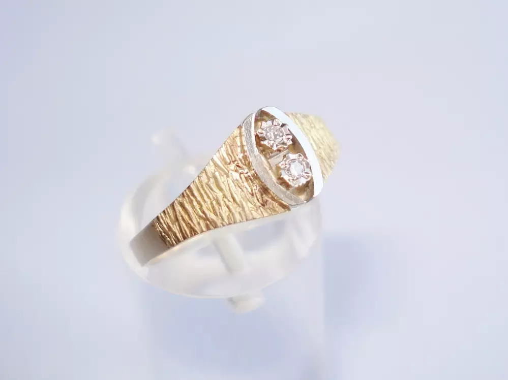Antieke en Vintage Ringen - 60er jaren ring geelgoud