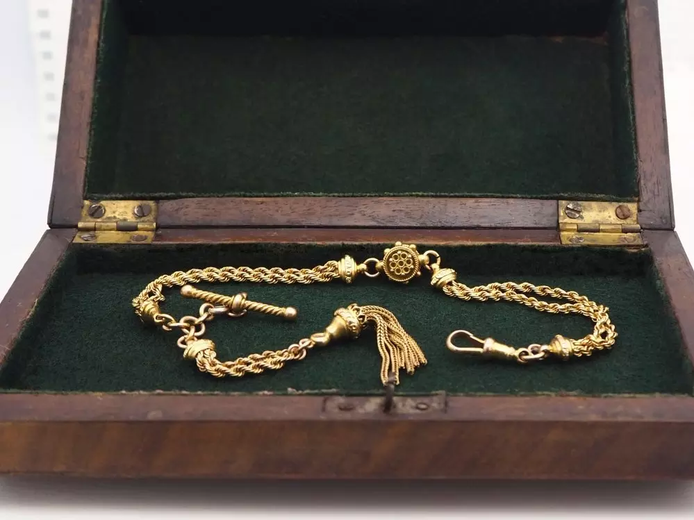 Antieke en Vintage Kettingen en Armbanden - 9 karaat horlogeketting Engels