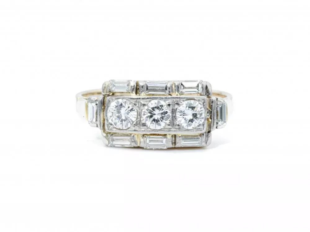 Antieke en Vintage Ringen - Art Deco diamant ring