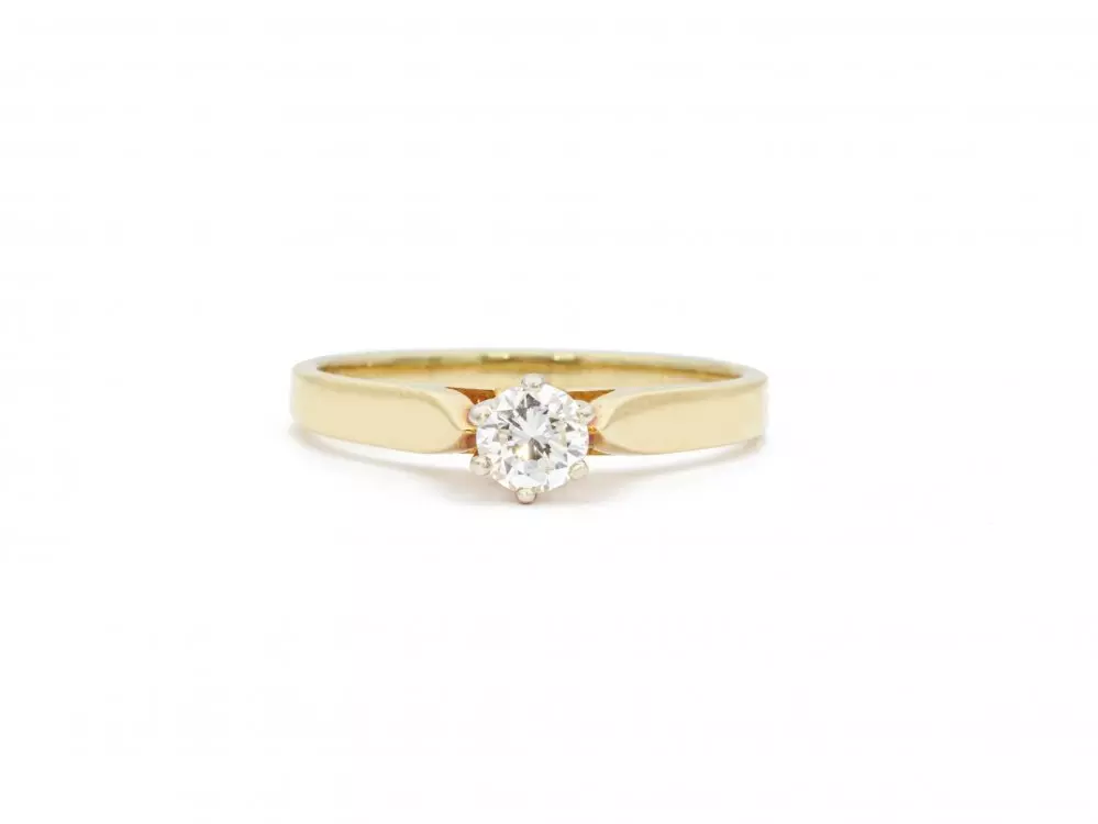 Antieke en Vintage Ringen - Soltair ring diamant 0.25 ct