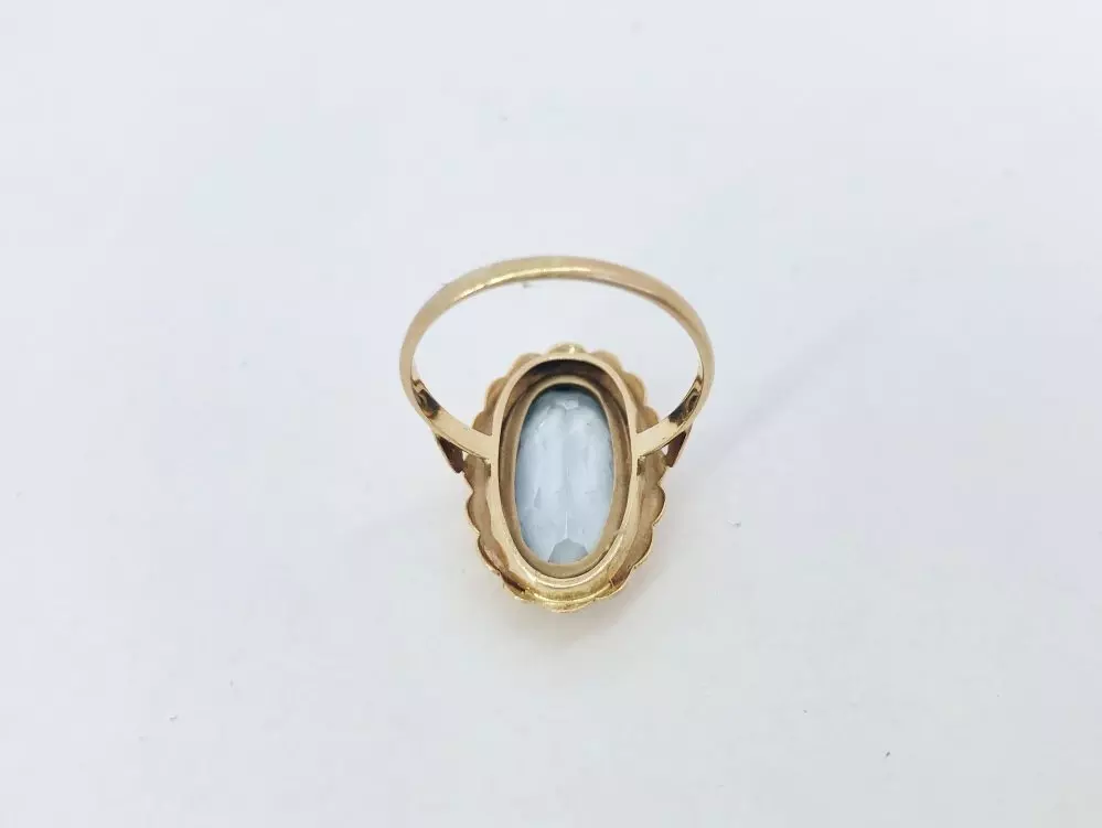 Antieke en Vintage Ringen - achterkant l blauwe ring