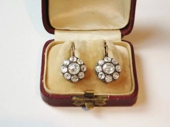 Antieke en Vintage Oorbellen - antiek diamanten oorbellen