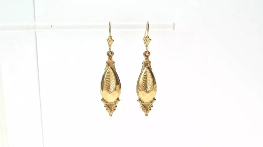 Antieke en Vintage Oorbellen - antieke gouden  oorbellen engels 