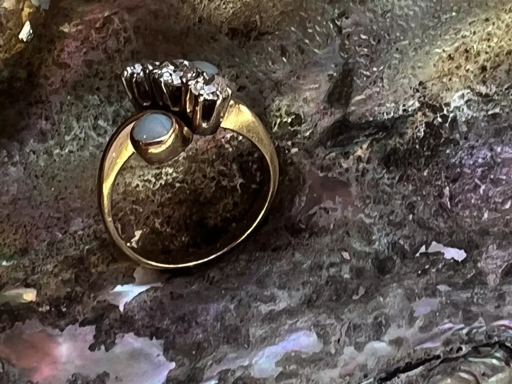 Antieke en Vintage Ringen - antieke ring opaal diamanten
