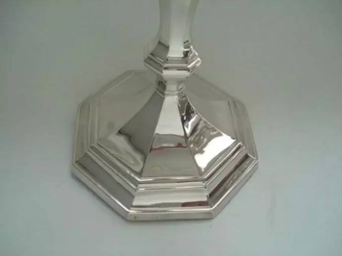 Zilveren Kandelaars - art deco kandelaren zilver 3