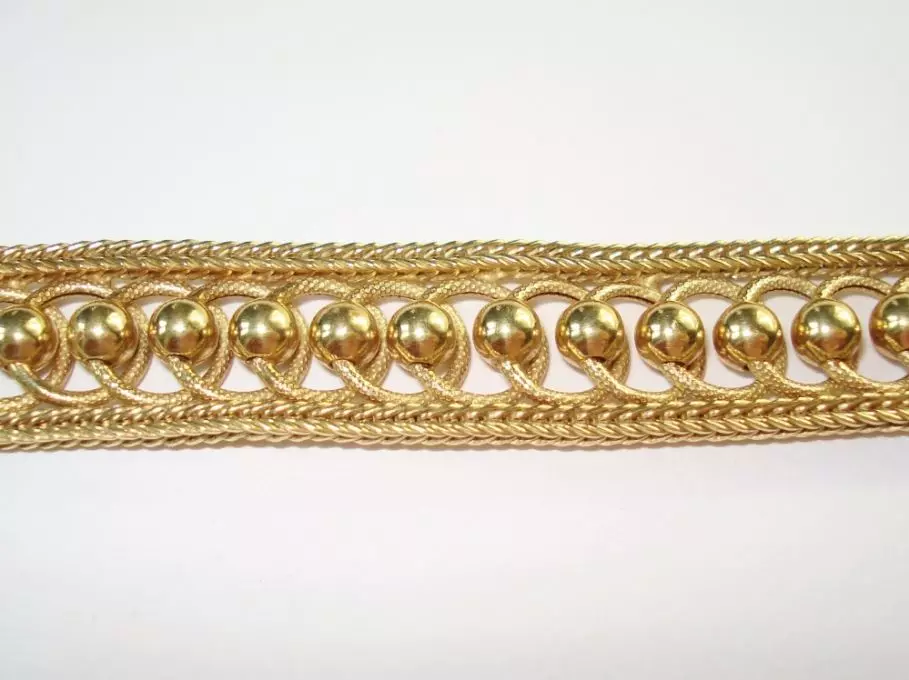 Antieke en Vintage Kettingen en Armbanden - geelgouden vintage armband (1)