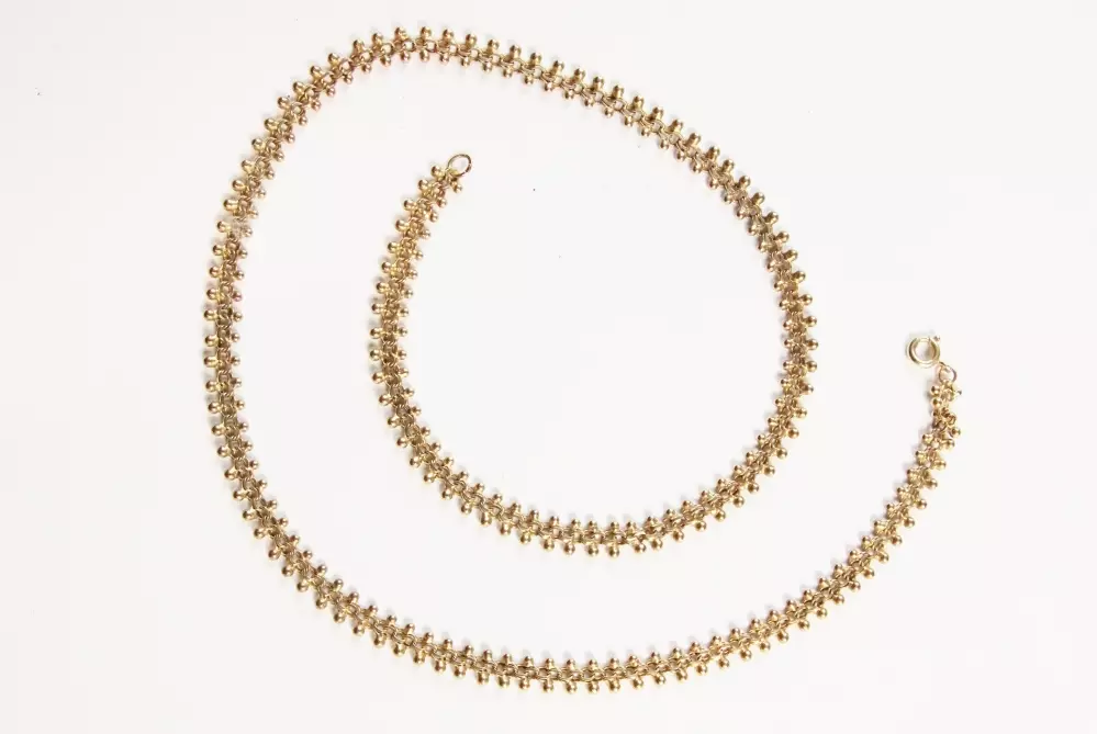 Antieke en Vintage Kettingen en Armbanden - gouden ketting bischmark schakel