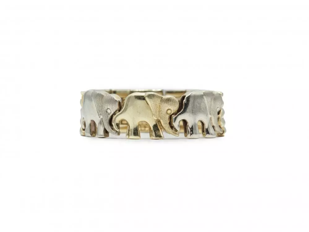 Antieke en Vintage Ringen - gouden ring olifantjes