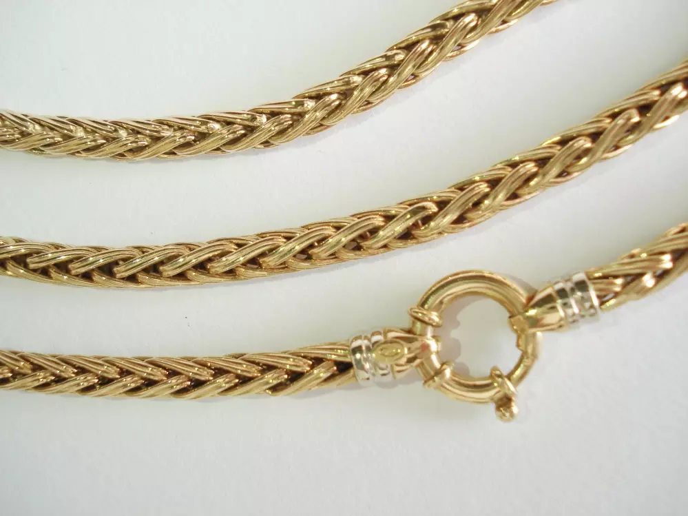 Antieke en Vintage Kettingen en Armbanden - gouden schakelketting met armband