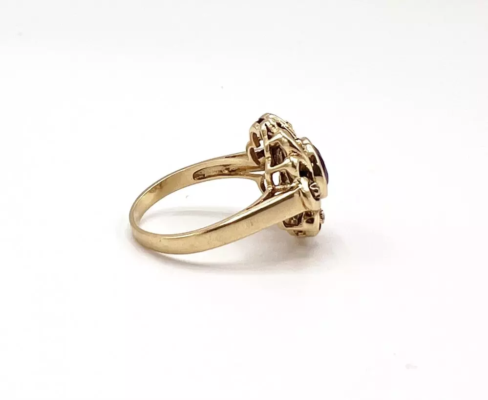 Antieke en Vintage Ringen - gouden vintage ring amethist2