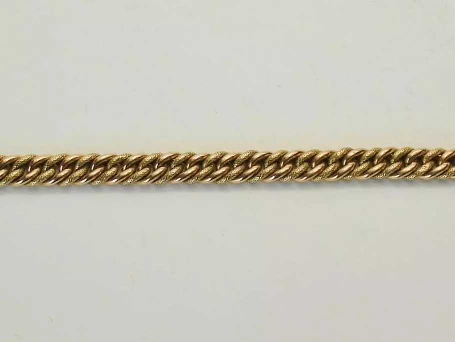 Antieke en Vintage Kettingen en Armbanden - gourmette armband goud met motief
