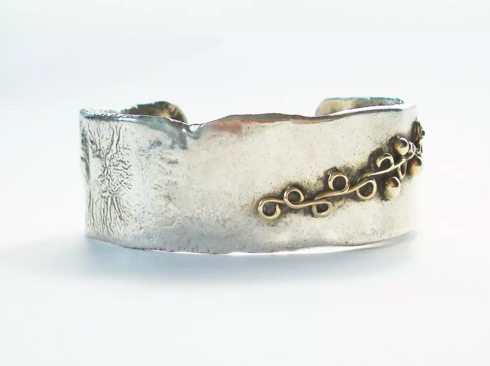 Antieke en Vintage Kettingen en Armbanden - massief zilveren  armband speciaal ontwerp