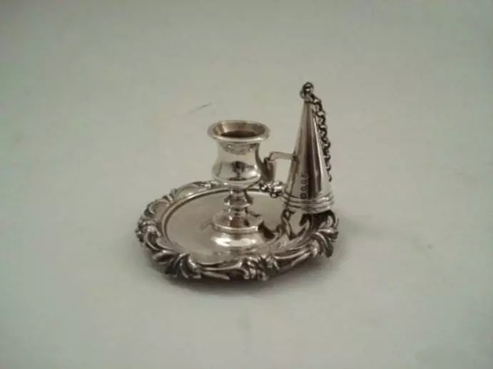 Antiek zilver overig - miniatuur zilveren blaker 1