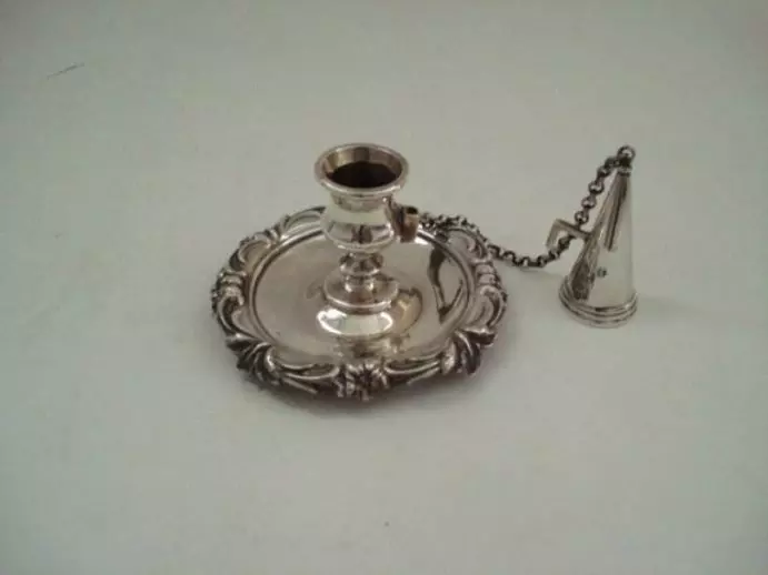 Antiek zilver overig - miniatuur zilveren blaker 3