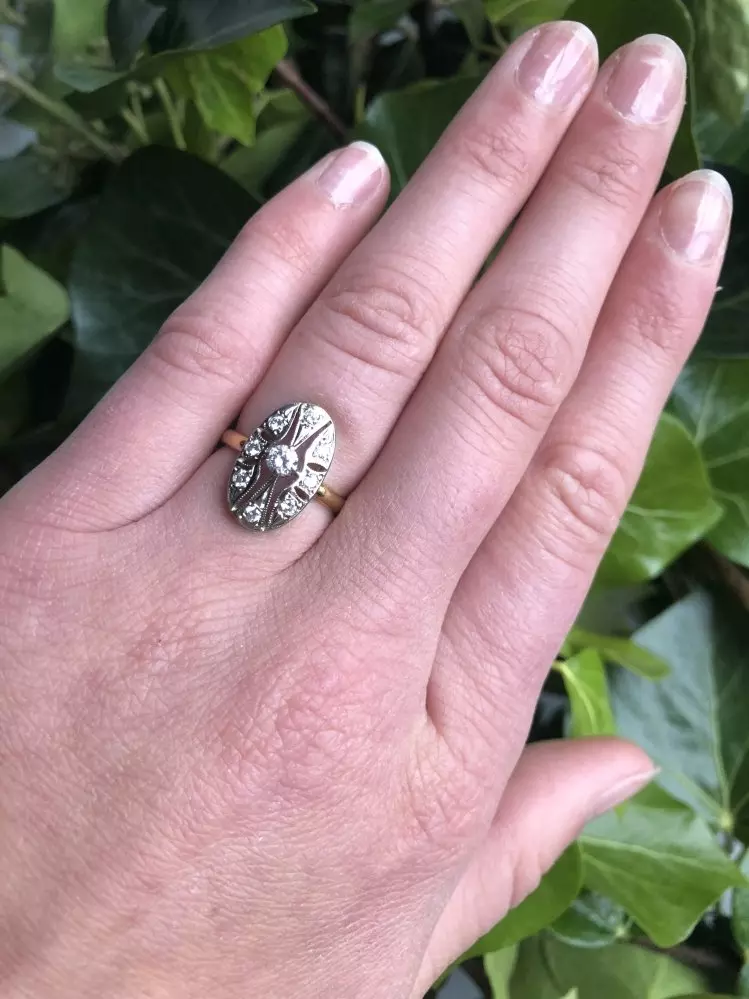 Antieke en Vintage Ringen - ring art deco diamant