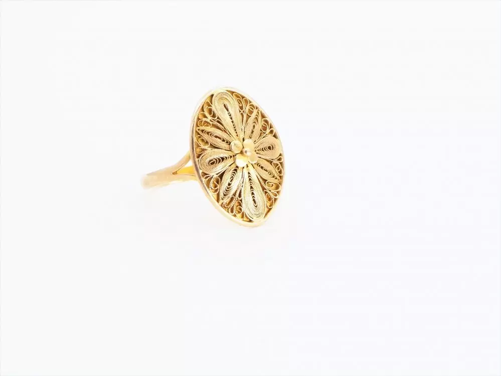 Antieke en Vintage Ringen - ring filigrain goud