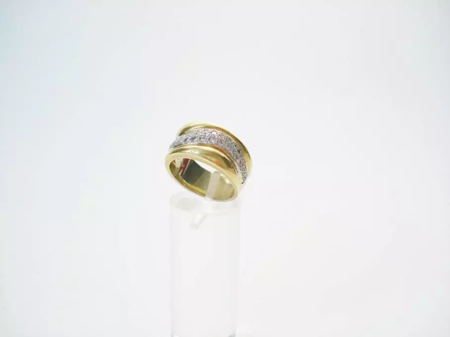 Antieke en Vintage Ringen - ring geelgoud breed