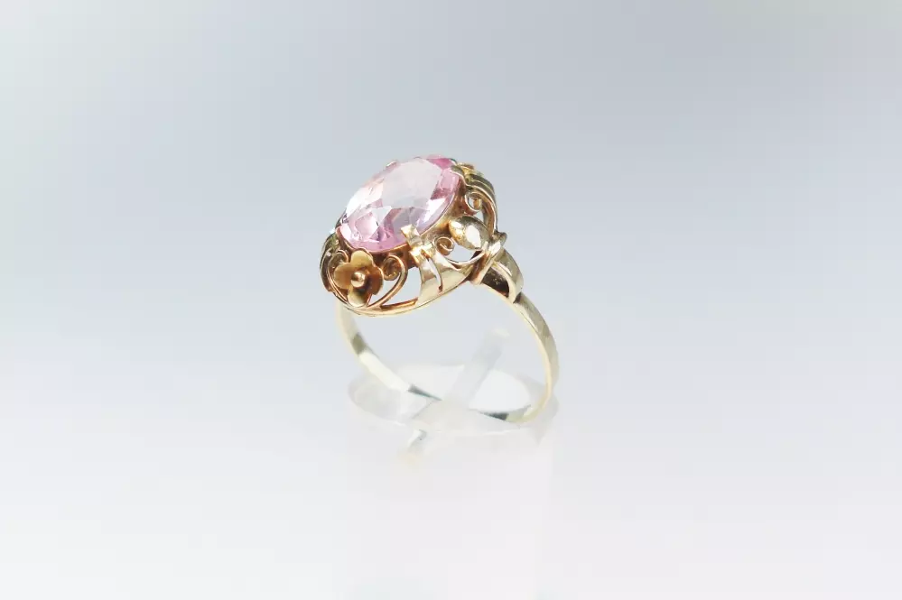 Antieke en Vintage Ringen - ring roze toermalijn