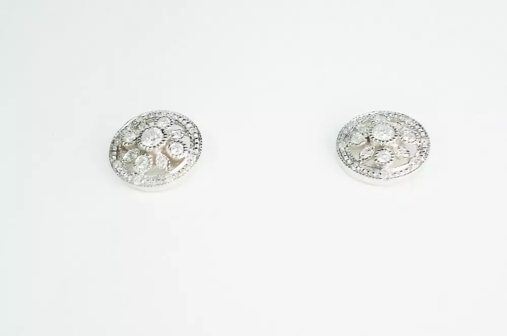 Antieke en Vintage Oorbellen - ronde oorbellen diamant
