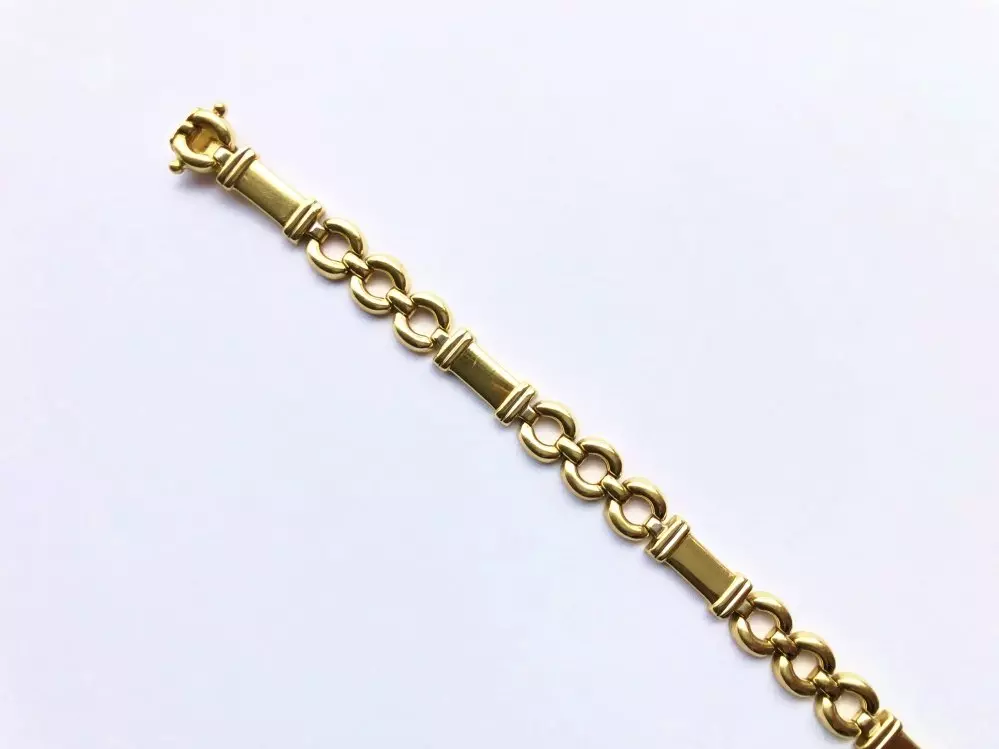 Antieke en Vintage Kettingen en Armbanden - ronde schakels armband goud