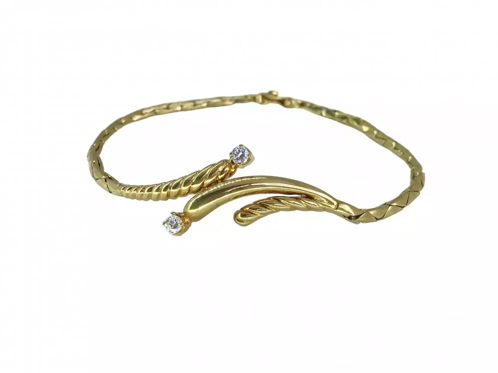 Antieke en Vintage Kettingen en Armbanden - vintage armband diamant goud
