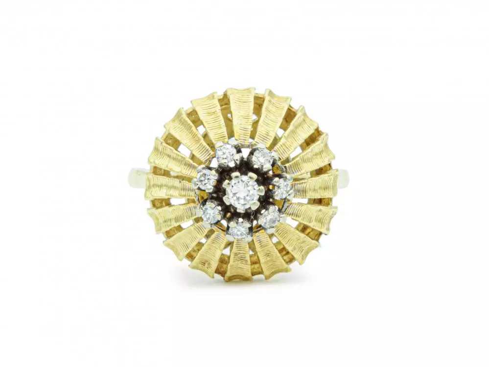 Antieke en Vintage Ringen - vintage diamant ring 60er jaren