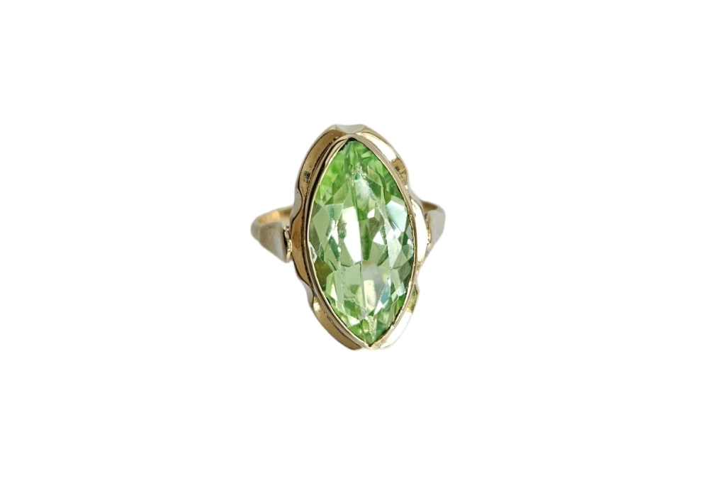 Antieke en Vintage Ringen - vintage prasioliet ring