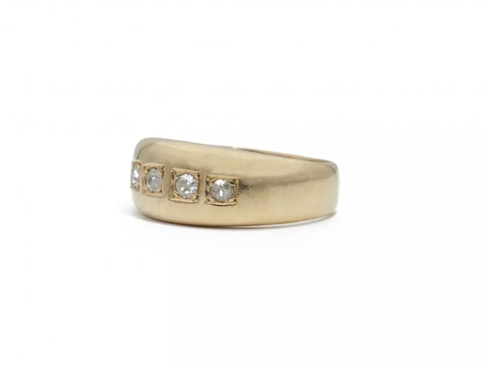 Antieke en Vintage Ringen - vintage ring diamant 18 karaat