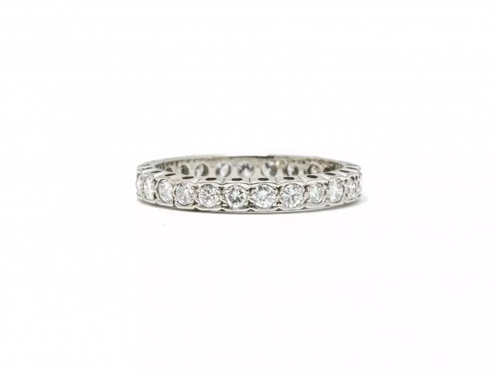 Antieke en Vintage Ringen - witgouden alliance ring diamant