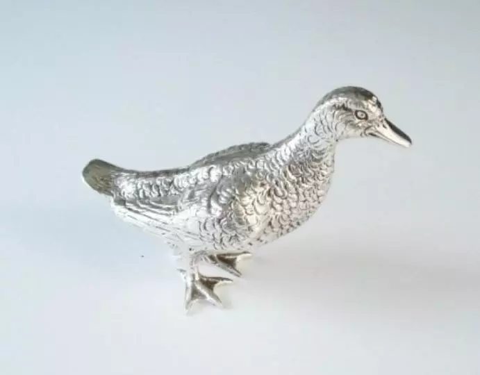 Antiek zilver overig - zilveren eend