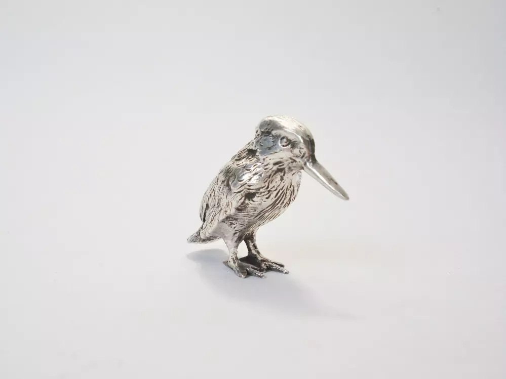 Antiek zilver overig - zilveren ijsvogeltje