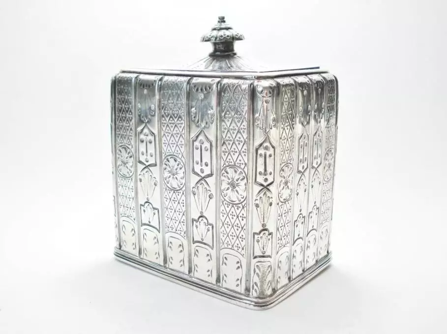 Antiek zilver overig - zilveren theebus Engels  1865