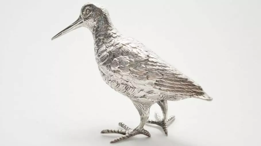 Antiek zilver overig - zilveren vogel tafelstuk