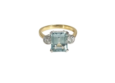 lichtblauwe edelsteen aquamarijn ring diamant